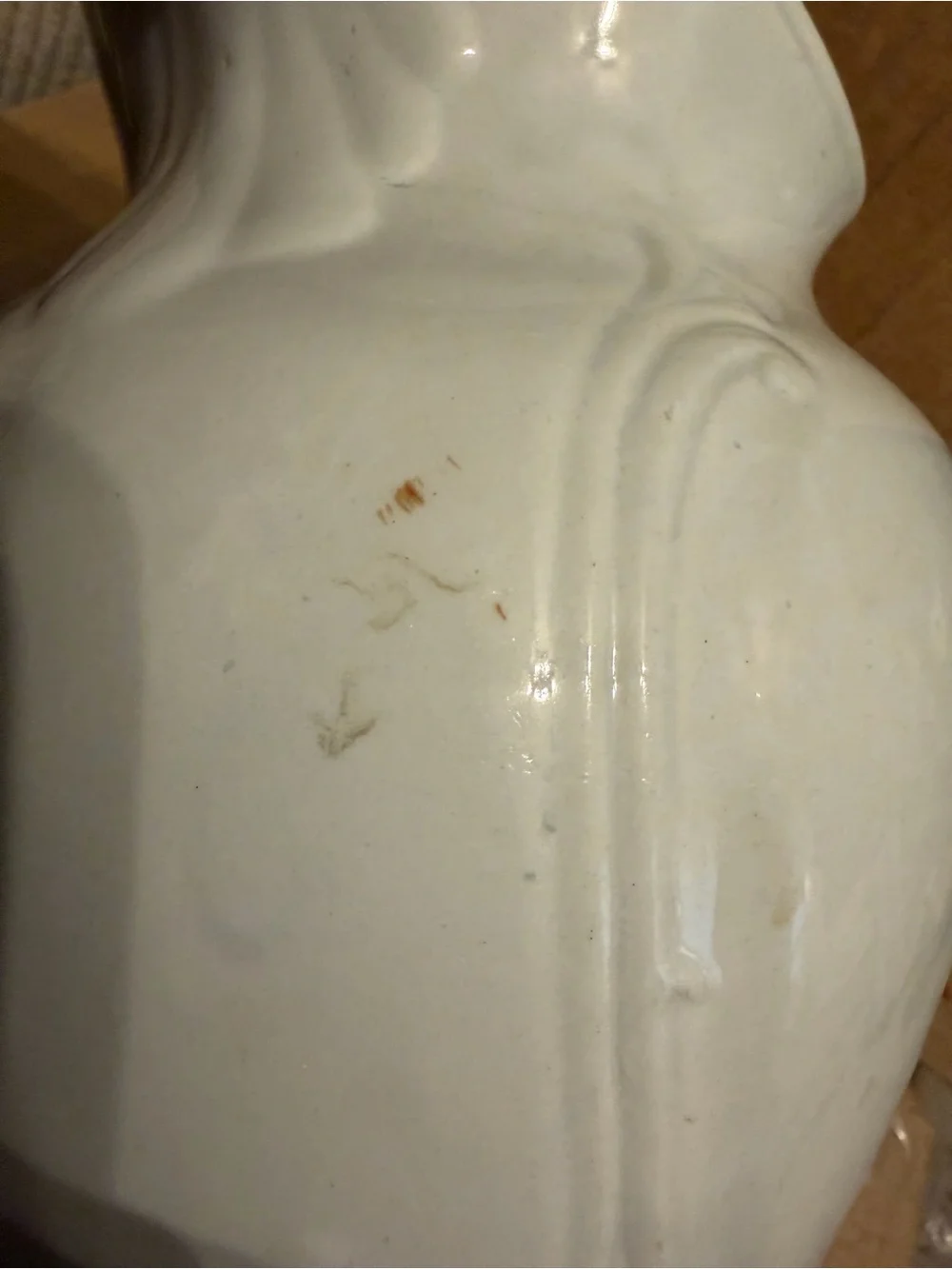Vintage White Ornate Pitcher